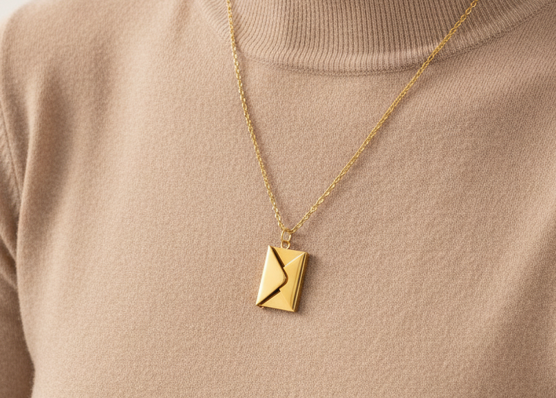 LE COLLIER LETTRE D'AMOUR PHOTO - FEMME