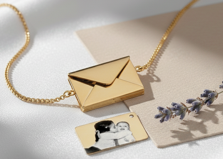 LE COLLIER LETTRE D'AMOUR PHOTO - FEMME