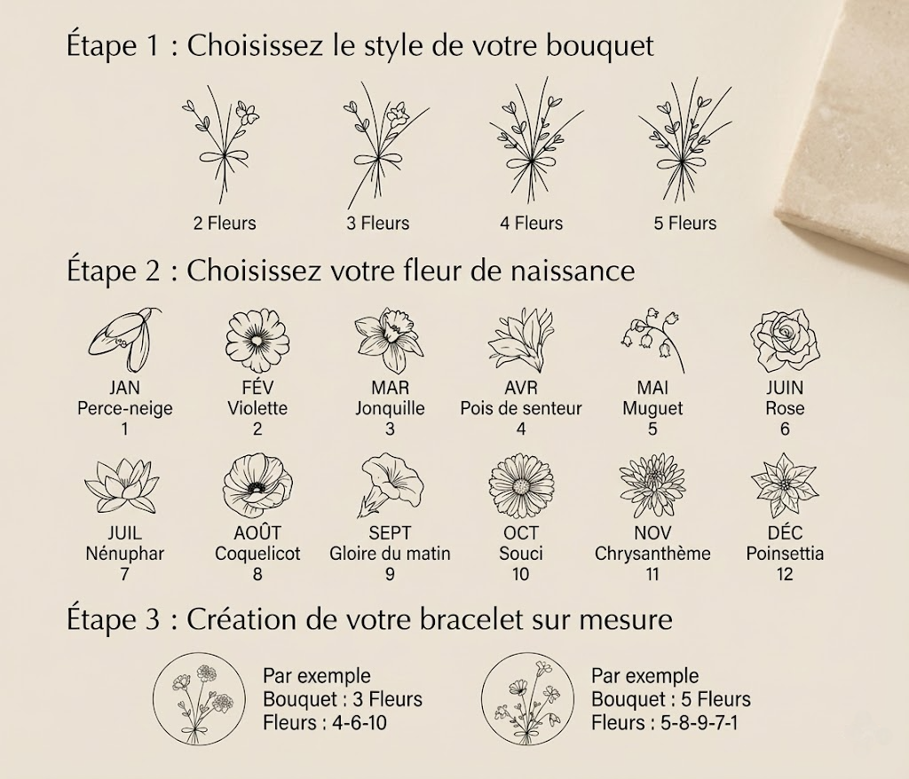 LE BRACELET BOUQUET DE NAISSANCE - FEMME
